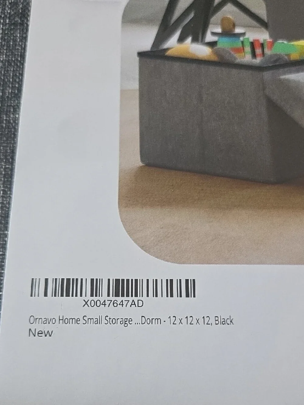 NWT Foldable Storage Ottoman - Gray